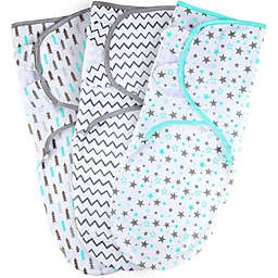 Bublo Baby Swaddle Blanket Boy Girl, 3 Pack Small-Medium Size Newborn Swaddles 0-3 Month, Infant Adjustable Swaddling Sleep Sack