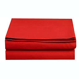 Elegant Comfort Flat Sheet Set of 2 1500 TC, King Size, Red