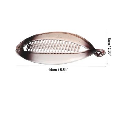 Unique Bargains 4 Pieces Interlocking Ponytail Banana Clip, Hair Accessories, Purple Blue Black Brown. View a larger version of this product image.