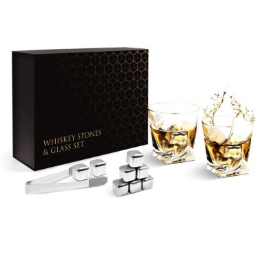 flybold Whiskey Glass Set Whiskey Stones Gift Set Whiskey Rocks Best Man Gifts. View a larger version of this product image.