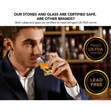 flybold Whiskey Glass Set Whiskey Stones Gift Set Whiskey Rocks Best Man Gifts. View a larger version of this product image.