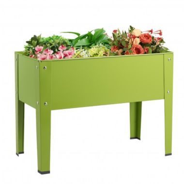 Costway 24.5 x 12.5 Inch Outdoor Elevated Garden Plant Stand Flower Bed Box. View a larger version of this product image.