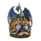Alternate image 1 for Dragon Crest Blue Dragon And Skull Statue