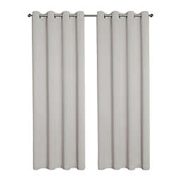 Kate Aurora Hotel Living 2 Pack 100% Blackout Grommet Top Ivory Beige Curtain Panels - 50 in. W x 45 in. L, Ivory Beige