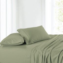 Egyptian Linens - 100% Egyptian Cotton Sheet Set - Striped 300 Thread Count
