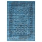 Alternate image 0 for Chaudhary Living 5.25' x 7.5' Blue and Black Distressed Bordered Rectangular Area Throw Rug