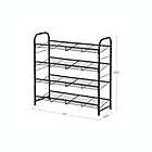 Alternate image 1 for SONGMICS Stackable Shoe Rack, 4-Tier Shoe Rack Storage Organizer, Hold up to 16 Pairs, Steel, 27 x 10.8 x 25.6 Inches, for High Heels, Trainers, Slippers, in the Entryway, Closet, Bronze