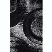 L&#39;baiet Sedona Collection Polypropylene Rectangle Naomi Black Shag 3 ft. x 5 ft. Area Rug