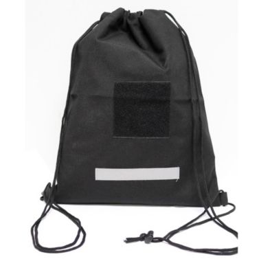 Infinity Merch Drawstring Bag Sling Backpack Black. View a larger version of this product image.