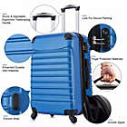 Alternate image 1 for Infinity Merch 4 Piece Set Luggage Expandable Suitcase in Blue