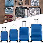 Alternate image 2 for Infinity Merch 4 Piece Set Luggage Expandable Suitcase in Blue