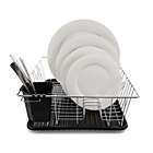Alternate image 3 for MegaChef 16 Inch Chrome Plated and Plastic Counter Top Drying Dish Rack in Black