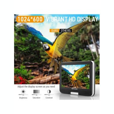 DBPOWER CHY-10 10.1 Inch Portable DVD Player - White. View a larger version of this product image.