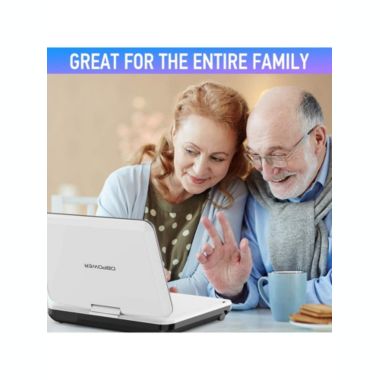 DBPOWER CHY-10 10.1 Inch Portable DVD Player - White. View a larger version of this product image.