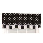 Alternate image 1 for RLF Home Glory Valance Dotty Style High Quality Modern Design Black 3" Rod Pocket 50W X 16L