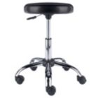 Alternate image 0 for Clark Adjustable Cushion Seat Swivel Stool, Black and Chrome