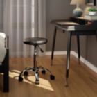 Alternate image 1 for Clark Adjustable Cushion Seat Swivel Stool, Black and Chrome