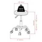 Alternate image 2 for Clark Adjustable Cushion Seat Swivel Stool, Black and Chrome