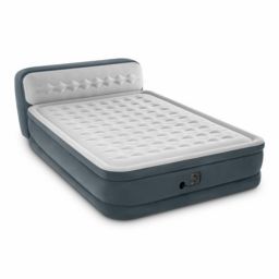 Intex Dura Beam Deluxe Airbed with Built in Pump & Ultra Plush Headboard, Queen