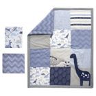 Alternate image 1 for Bedtime Originals Roar Blue/Gray/White Dinosaur 3-Piece Nursery Baby Crib Bedding Set