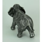 Alternate image 2 for VIP Home and Garden Antique Metallic Silver Finish Walking Elephant Statue Trunk Up