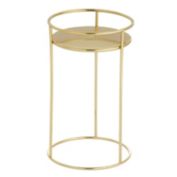 mDesign Metal Steel 12-Inch Tall Circular Plant Stand