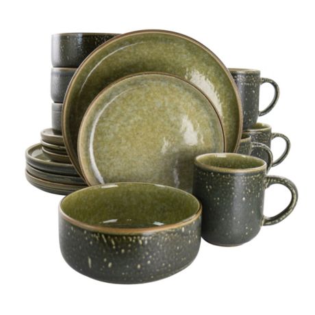 Details about   16-Piece Stoneware Dinnerware Set Square Dinner Plates Bowls Mugs Dishes COLORS 