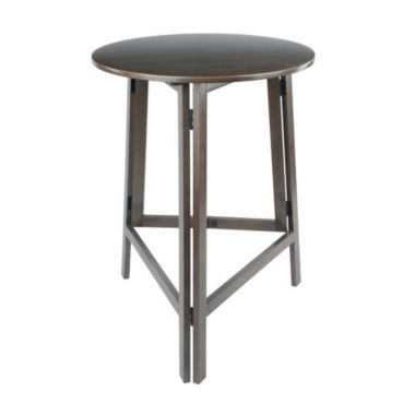 Winsome Wood Contemporary Home Torrence High Round Table, Oyster Gray. View a larger version of this product image.