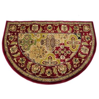 Northline 46" Half Round Red Kashan Hearth Rug. View a larger version of this product image.