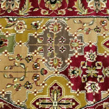 Northline 46" Half Round Red Kashan Hearth Rug. View a larger version of this product image.