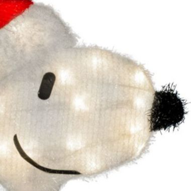 Product Works 18 Inch Pre-Lit LED Snoopy Santa Indoor/Outdoor Holiday Decoration. View a larger version of this product image.