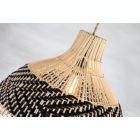 Alternate image 2 for ELE Light & Decor Ava 1-Light Rattan Black&White Pendant Design Pendant Light with Rattan Shade