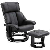 HOMCOM Massage Recliner Chair with Remote in Black