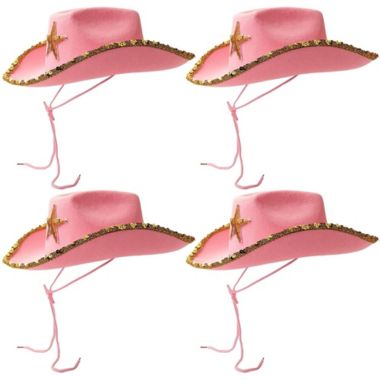 pink adult cowboy hat