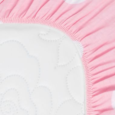 Everyday Kids 2 Pack Girls Bassinet Sheet Set - Pink/White Hearts and Dots - 100% Cotton. View a larger version of this product image.