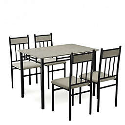 Costway 5 Piece Faux Marble Dining Set Table