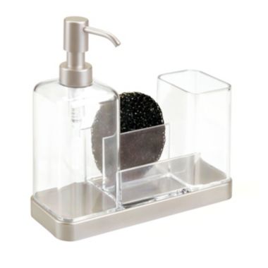 mDesign Plastic Kitchen Countertop Dish Soap Pump & Sponge Caddy. View a larger version of this product image.