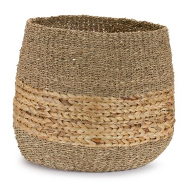 Melrose Home Decorative Basket (Set of 2) 16.25"D x 14.5"H, 18"D x 17"H Seagrass. View a larger version of this product image.