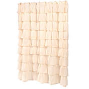 Carnation Home Fashions "Carmen" Polyester Shower Curtain - Ivory 70" x 72"