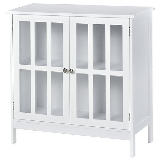 Kleankin Contemporary Storage Cabinet, For Living 2 Door Pantry Storage Cabinet White