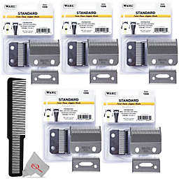 Wahl Five Pack  Standard 1mm-3mm Clipper Blade Replacement with Styling Flat Comb for  Super Taper (II), Icon, Pro Basic and Taper 2000(S)