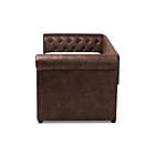 Alternate image 3 for Baxton Studio Mabelle Modern And Contemporary Brown Faux Leather Upholstered Daybed With Trundle - Brown