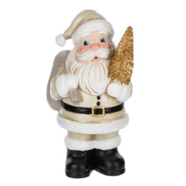 Ganz Santa with Tree Christmas Figurine Large 13 Inch Multicolor. View a larger version of this product image.