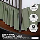 Alternate image 3 for SHOPBEDDING Ruffled Bed Skirt with Split Corners - Full, Sage, 21 Inch Drop Cotton Blend Bedskirt (Available in 14 Colors) - Blissford Dust Ruffle.