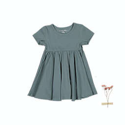 Lovely Littles The Forest Love Short Sleeve Dress - Fern - 4y