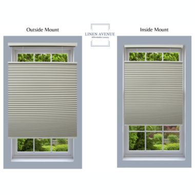 Linen Avenue Custom Cordless 34 W x 66 H  Seashell Top Down Bottom Up Blackout Cellular Shade. View a larger version of this product image.