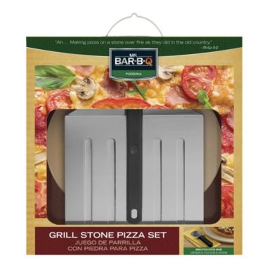 Mr. Bar-B-Q Grill Stone Pizza Set 15" Inch Pizza Stone Peel and Cutter 06187Y. View a larger version of this product image.
