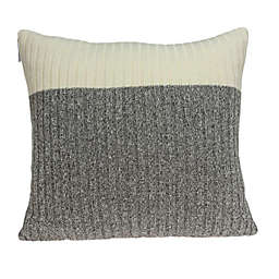 HomeRoots Square Gray and White Sweater Weather Pillow Cover - 20