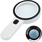 Kitcheniva 12 LED Lights 30X Handheld Magnifier Reading Magnifying Glass