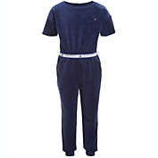 Tommy Hilfiger Girls&#39; Jumpsuits  Flag Blue Embossed Velour Jumpsuit Toddler & Girls Size 4T